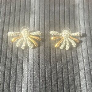 Alexis Bittar Gold and Silver Burst Earrings